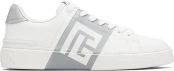 Balmain | White & Gray B-Court Sneakers