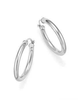 Bloomingdale's | 14K White Gold Tube Hoop Earrings
