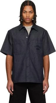 Givenchy | Navy Herringbone Denim Shirt