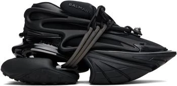 Balmain | Black Leather Unicorn Low-Top Sneakers