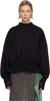 Dries Van Noten | Black Ruffled Sweatshirt