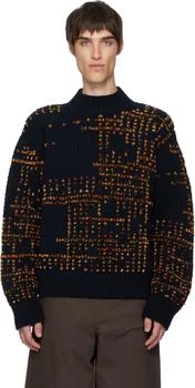 Dries Van Noten | Black Jacquard Wool Turtleneck