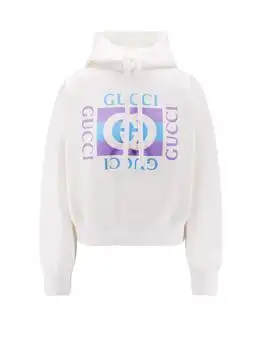Gucci | Gucci Logo Printed Drawstring Hoodie