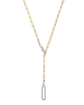 Bloomingdale's | Diamond Paperclip Lariat Necklace in 14K Yellow Gold, 0.30 ct.  t.w.
