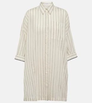 Brunello Cucinelli | Striped cotton and silk shirt