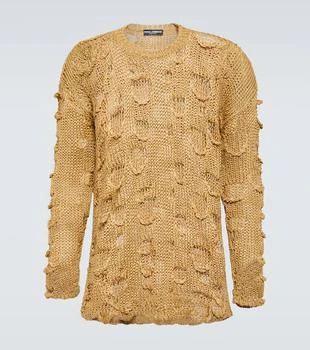 Dolce & Gabbana | Re-Edition distressed silk and linen sweater