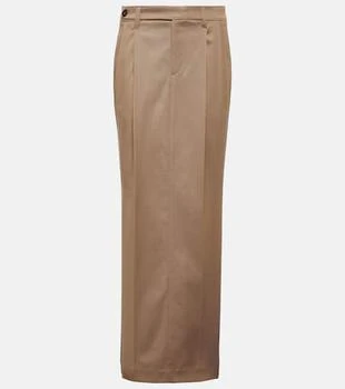 Brunello Cucinelli | Pleated low-rise cotton-blend maxi skirt