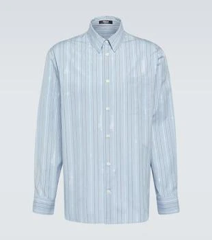 Versace | Striped cotton poplin shirt