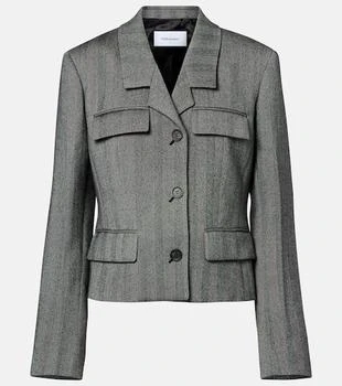 Salvatore Ferragamo | Herringbone wool-blend blazer