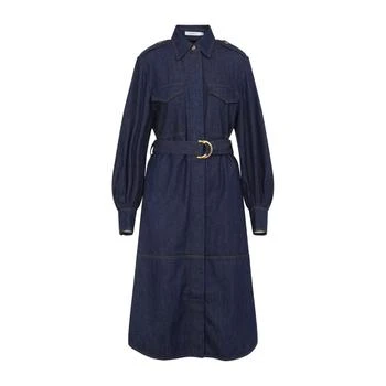 Zimmermann | Zimmermann Asymmetric Hem Denim Cargo Midi Dress