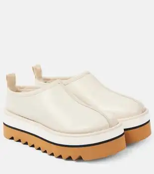 Stella McCartney | Sneak-Elyse faux fur-lined faux leather mules