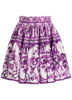 Dolce & Gabbana | Printed cotton-poplin mini skirt