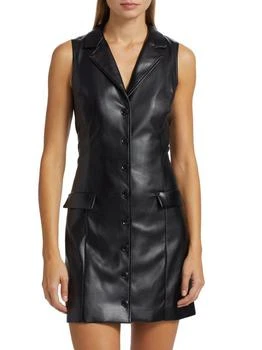 Graciella Faux Leather Minidress