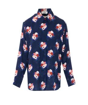 Fendi | Fendi Bouquet Motif Printed Long Sleeved Shirt