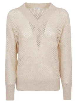 Brunello Cucinelli | Brunello Cucinelli V-Neck Knitted Sweater