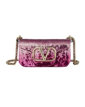 Valentino | Vlogo Loco Flap Shoulder Bag Embellished Embroide Leather Satin Clutche & Pouche Bag (Pre-Owned)