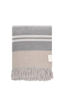Brunello Cucinelli | Brunello Cucinelli Colour-Block Fringed Blanket