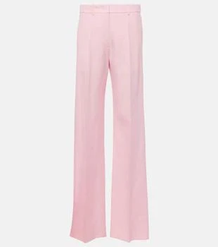 Valentino | Wool and silk wide-leg pants