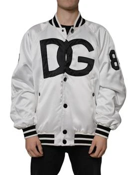 Dolce & Gabbana | Polyester Logo Full Zip Bomber Men's Jacket