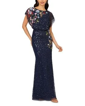 Beaded Mesh Mermaid Long Dress