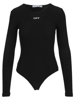 Off-White Off-White Logo Print Bodysuit - IT40 / Black $189.47
