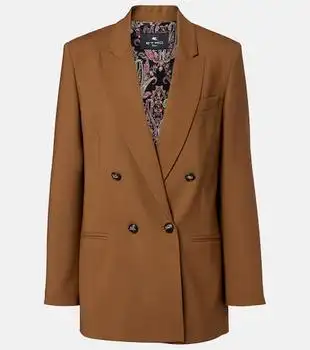 ETRO | Double-breasted wool-blend blazer