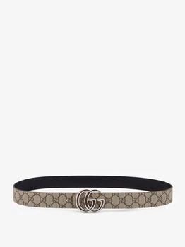 Gucci | Reversible leather and Supreme GG fabric belt