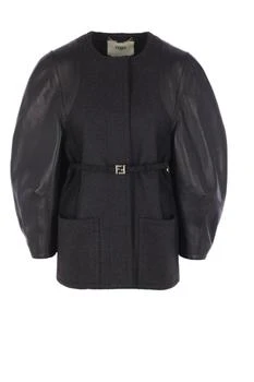 Fendi | Fendi Single-Breasted Crewneck Jacket