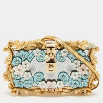 Dolce & Gabbana | Dolce & Gabbana Multicolor Acrylic Mirrored Baroque Dolce Box Bag