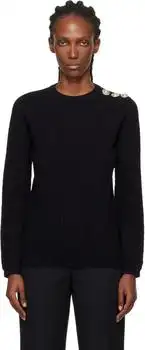 Balmain | Black Monogram Sweater