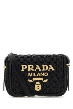 Prada | Prada Foldover Top Woven Shoulder Bag