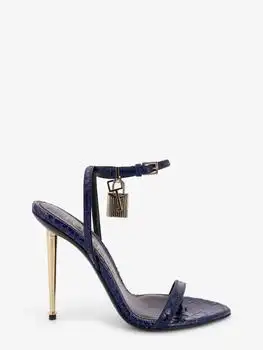 Tom Ford | Laminated leather sandals with iconic padlock