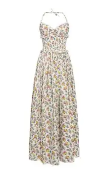 Dolce & Gabbana | Dolce & Gabbana Floral-Print Cotton-Blend Maxi Dress - Moda Operandi