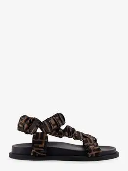 Fendi | Feel sandals in elastic satin with FF motif