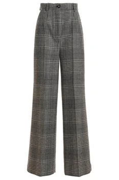 Dolce & Gabbana | Dolce & Gabbana High Waist Flared Glen Plaid Pants