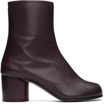 MAISON MARGIELA | Burgundy Tabi Ankle Boots
