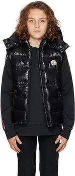Moncler | Big Kids Black Ania Hooded Down Vest