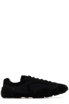 Prada | Prada Mesh-Panelled Lace-Up Sneakers