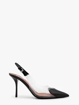Alaia | Le Coeur PVC and leather slingback décolleté