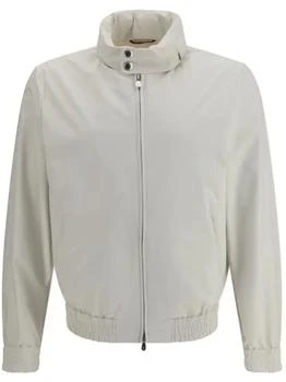 Brunello Cucinelli | Brunello Cucinelli Elasticated Hem Zipped Bomber Jacket