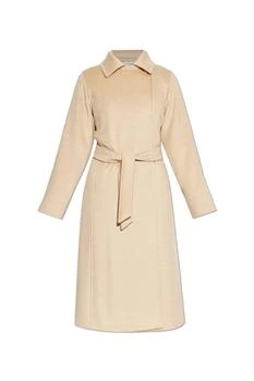 Max Mara | Max Mara Riccio Collared Tie-Waist Coat