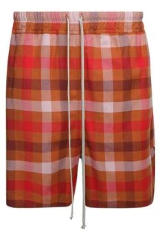 Rick Owens | Rick Owens Checked Drawstring Boxer Shorts