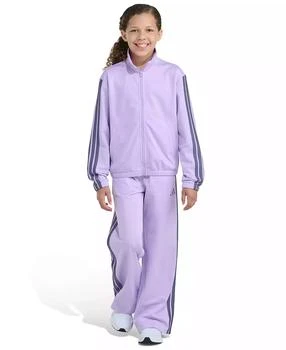 Big Girls
 8-16 Full-Zip Jacket and Wide Leg Tricot Pants, 2-Piece Set
