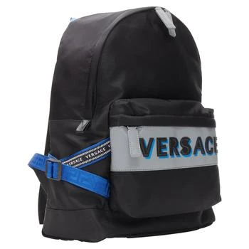 Versace | black nylon Greca strap backpack