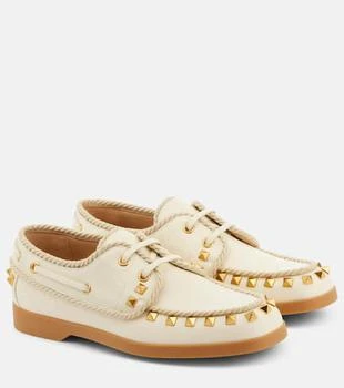 Valentino | Palm Avenue Rockstud leather boat shoes