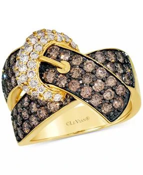 Le Vian | Chocolate Diamond & Nude Diamond Belt Buckle Ring (2-1/2 ct. t.w.) in 14k Gold