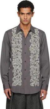 Dries Van Noten | Gray Embellished Shirt