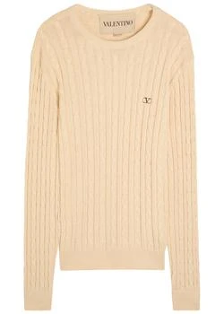 Valentino | VLogo cable-knit cotton jumper