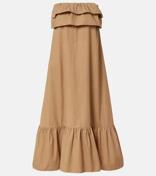 Yves Saint Laurent | Ruffled cotton serge maxi dress