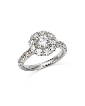 Bloomingdale's | Diamond Halo Ring in 14K White Gold, 1.60 tcw